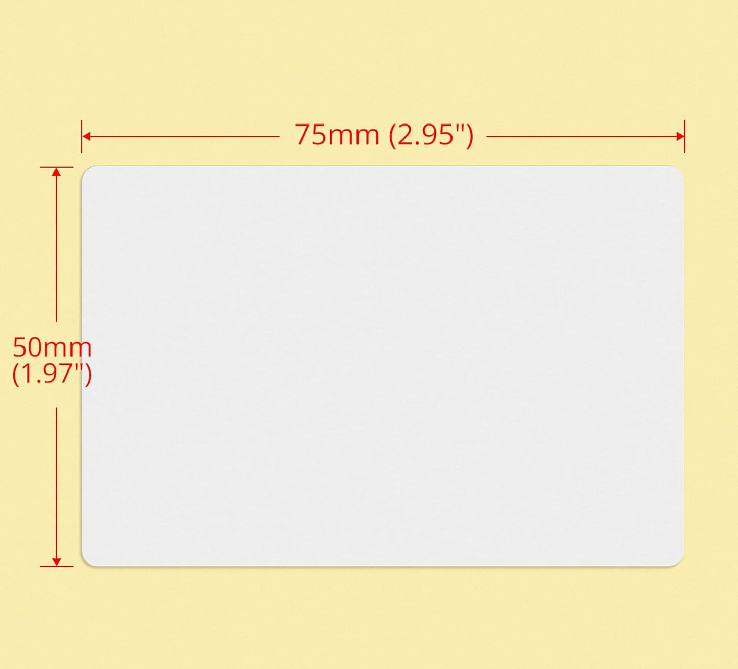 dealzEpic - Self-Adhesive Writable Blank Paper Label Stickers - 50x75mm