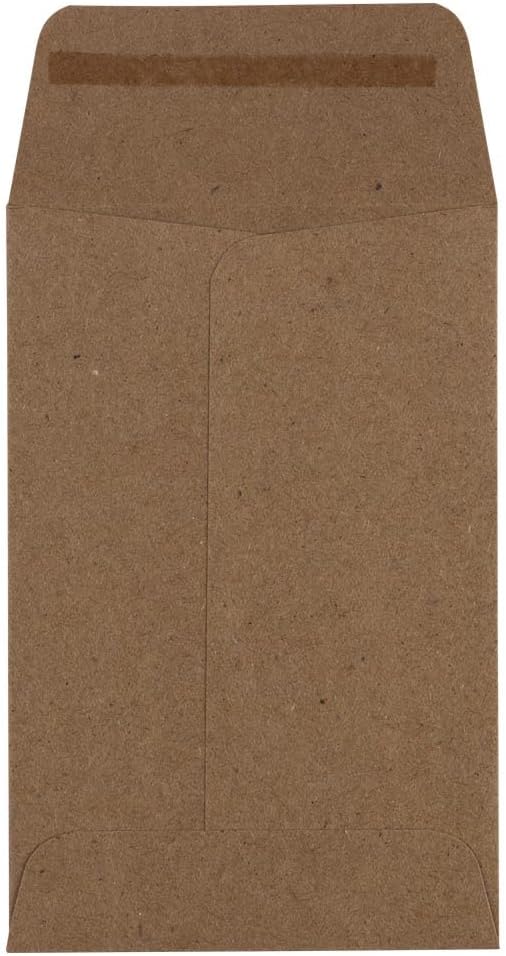 LUXPaper #4 Coin Envelopes | 3'' x 4 1/2'' | Grocery Bag Brown | 70lb. Text | 250 Qty