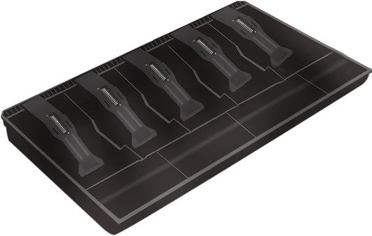 Cash Register Drawer for Money Storage, Cash Tray with 5 Bill/4 Coin Compartments for Supermarkets, Shops, Hotels (Black)