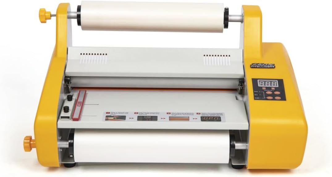 Laminating Machine 13" Hot and Cold Roll Laminator 110V Digital Thermal Laminating Machine for Single/Dual Sides Lamination