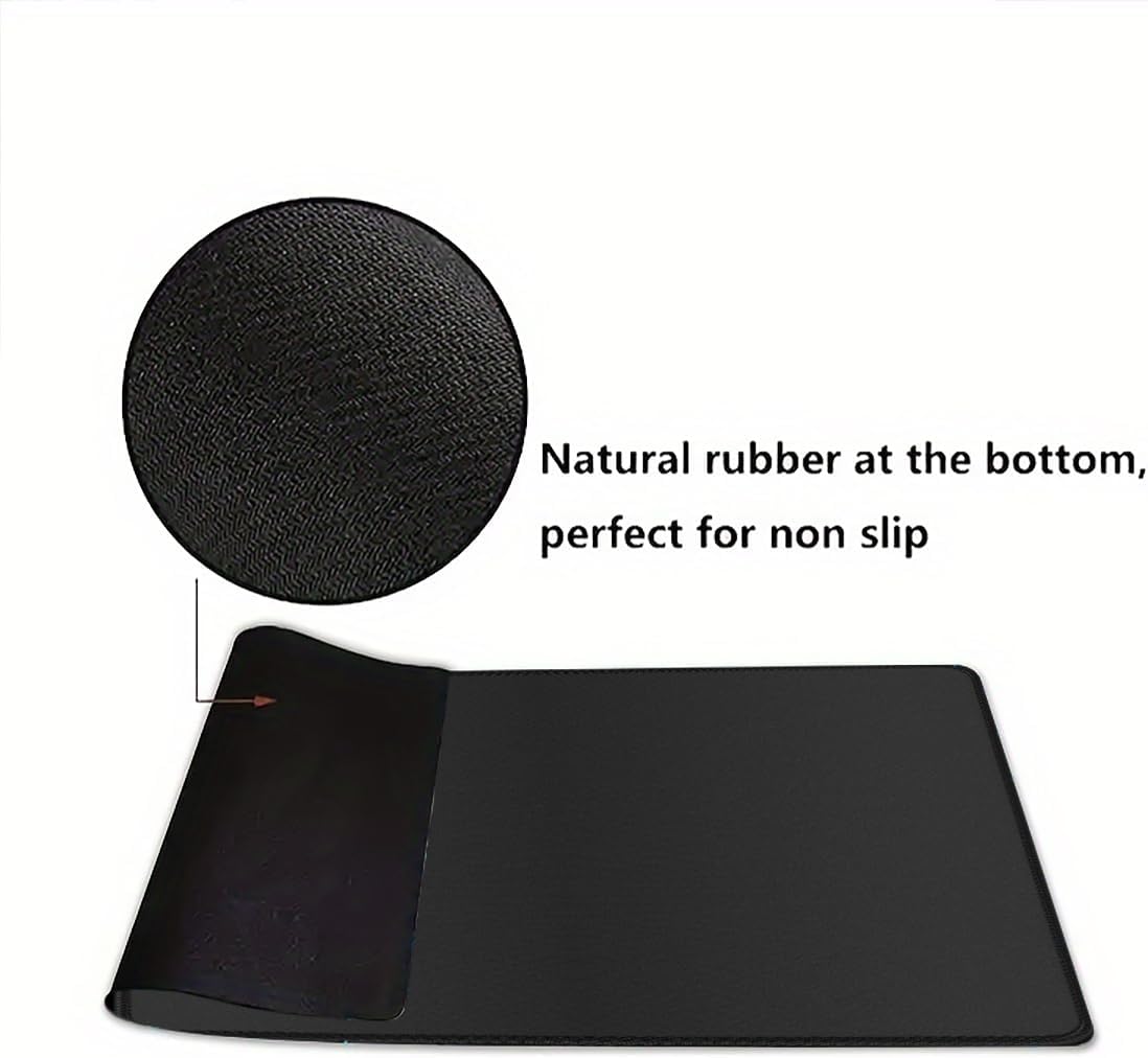 Large Gaming Mouse Pad with Non-Slip Base, Stitched Edges - Desk Mat for Keyboard and Mouse