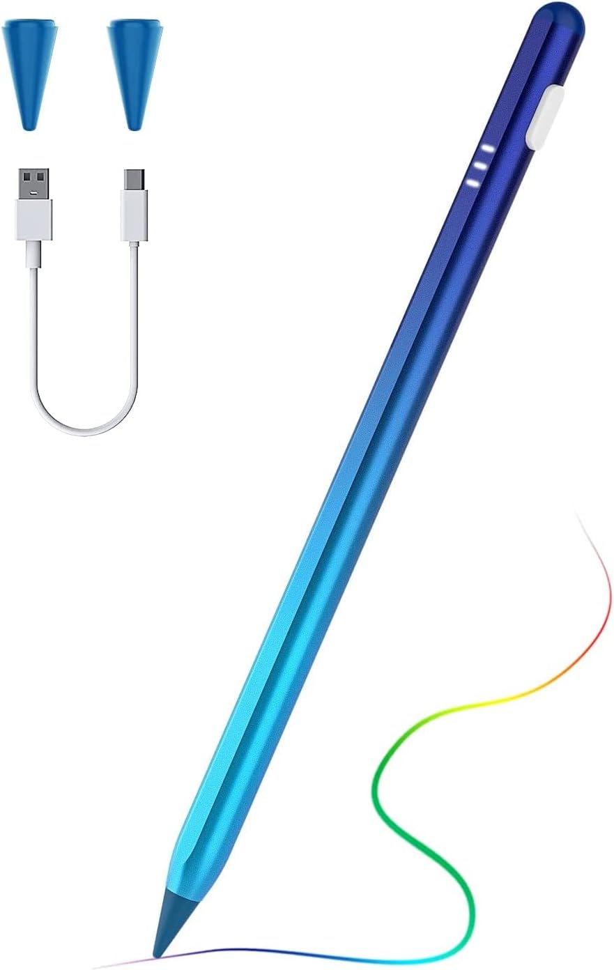 TiMOVO Stylus Pen for iPad, Pencil 2nd Generation with Palm Rejection for 2018-2025 11th/10th/9th/8th/7th Gen, Pro 13"/11"(M4)/12.9", iPad Air 11"/13" (M3/M2), Mini 7/6th, Blue