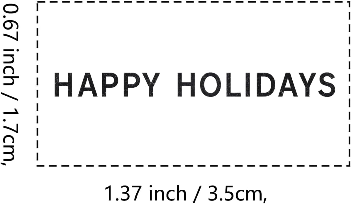 Happy Holidays Rubber Stamp, 1.3inch Stamp for Scrapbooking Card Making Crafting