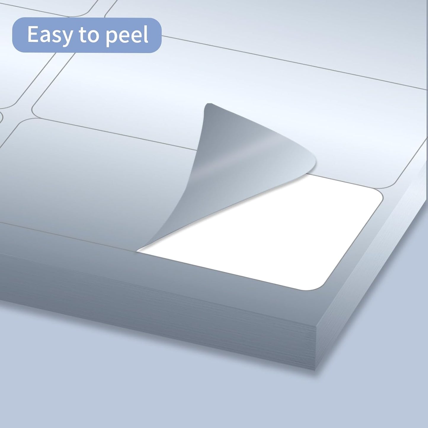 STARLIBOO Shipping Labels Stickers, 2"×4" Printable Silver Mailing Labels for Laser/Inkjet Printing- Matte Silver, Permanent Adhesive Sticker