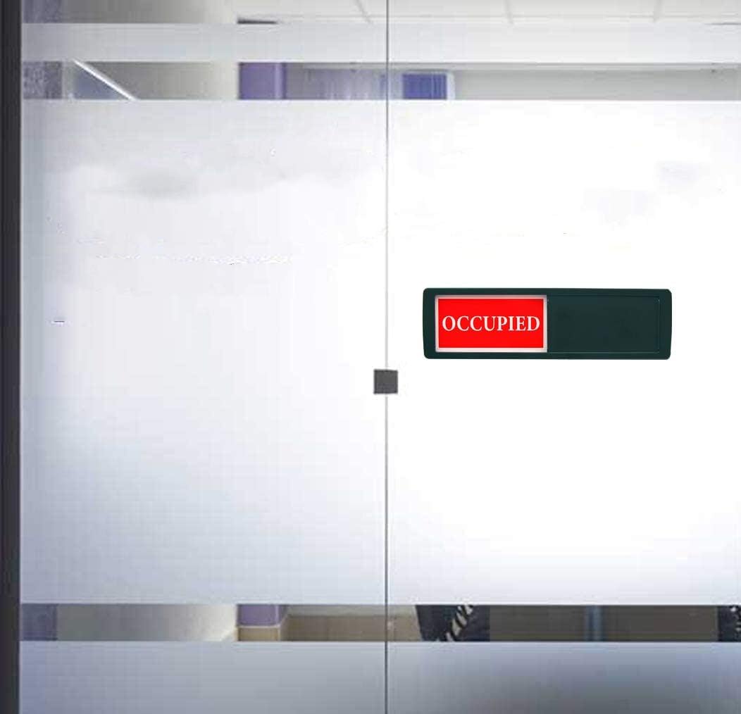 Vacant Occupied Sign - Magnetic Double-Sided Bathroom Door Sign for Home, Office, Restroom - Easy to Flip, Durable Design, Black