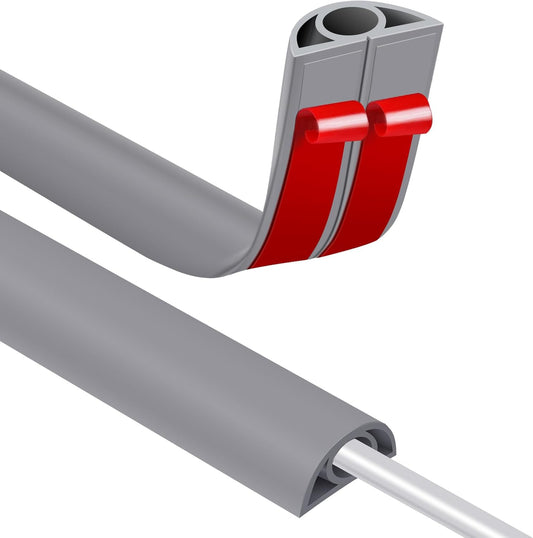 Floor Cord Covers for Wires 3.3FT Cable Hider Wire Coverr Self Adhesive Cord Hider Floor for Offices, Homes, Workshops, Warehouses Cable Cavity 0.3" W x 0.3" H