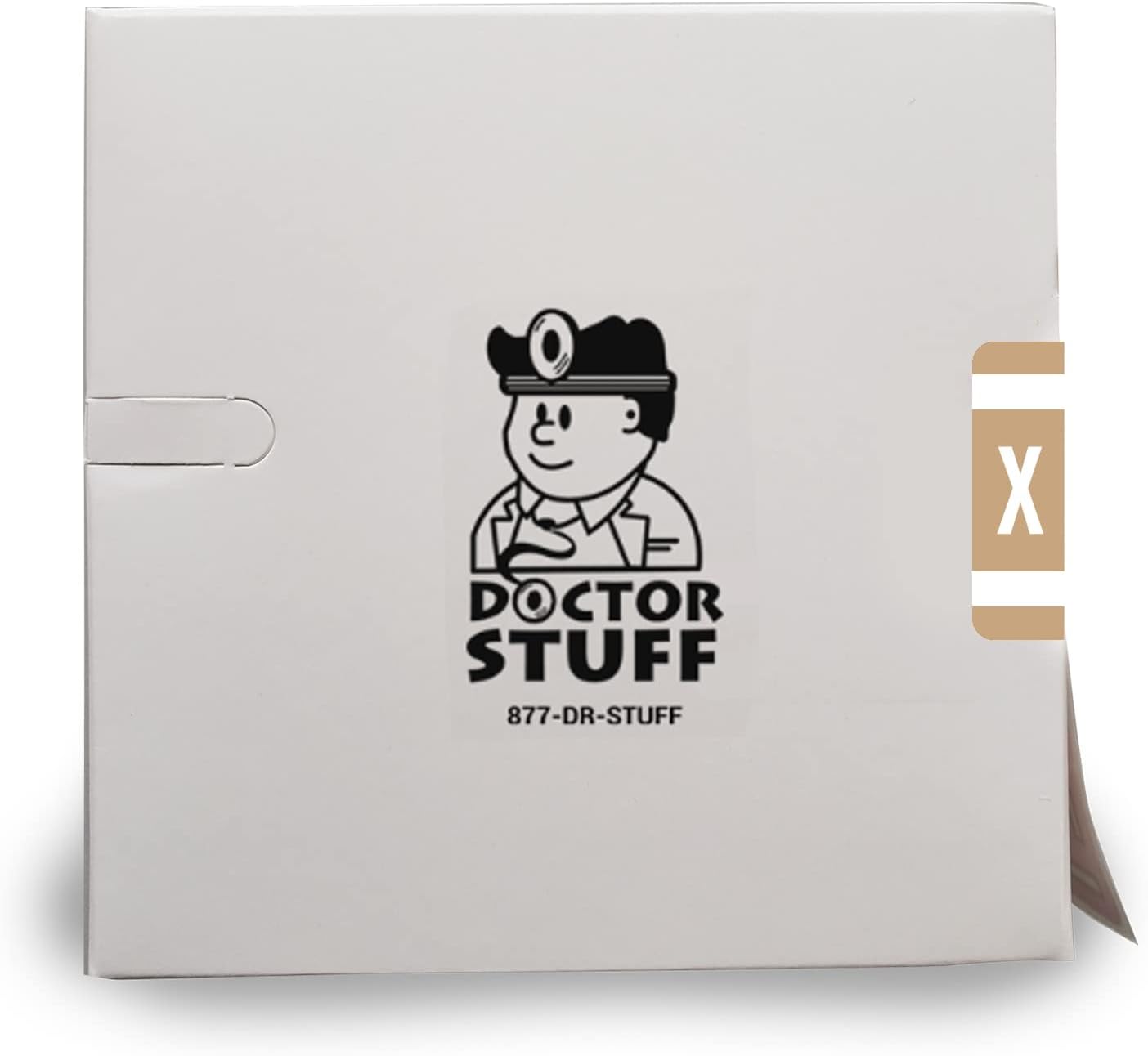 Doctor Stuff - File Folder Labels, Alphabet Letter X, Compatible with Smead Alpha Z Acc/ACCS - SMSM Series Alpha Stickers Light Brown, 1-5/8" x 1”, 250/Roll
