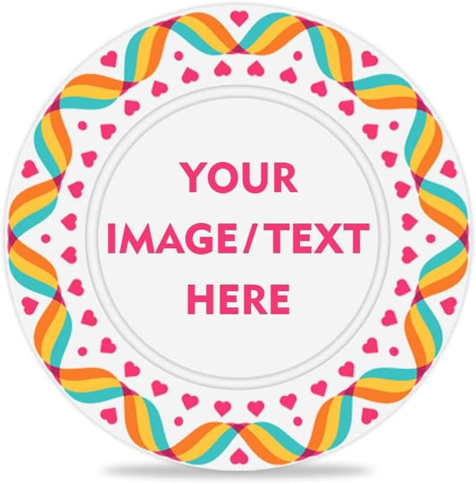 100 PCS 37mm Plastic Poker Chips, Personalize Your Chips with Logo and Text, for Bingo Game, Chess Room, Casino Theme Party