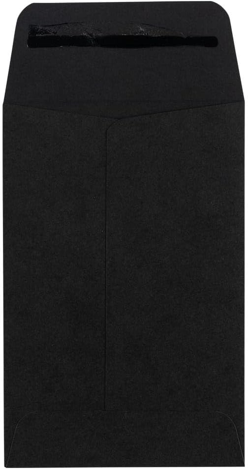 LUXPaper #4 Coin Envelopes | 3'' x 4 1/2" | Midnight Black | 80lb. Text | 50 Qty