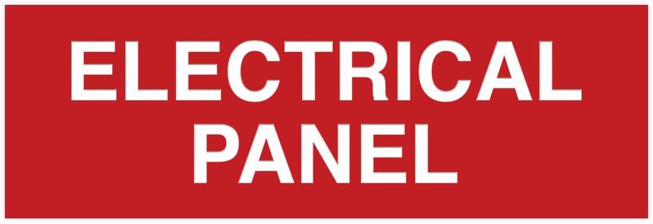All Quality Basic Electrical Room Sign | Durable Construction | Building Safety -Red - Small (10 Pack)