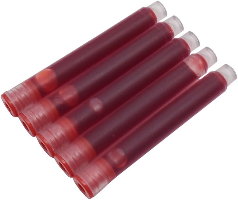Jinhao Fountain Pen Red Ink Cartridge International Standard 2.6mm Bore Diameter Ink Refill Set of 30 PCS