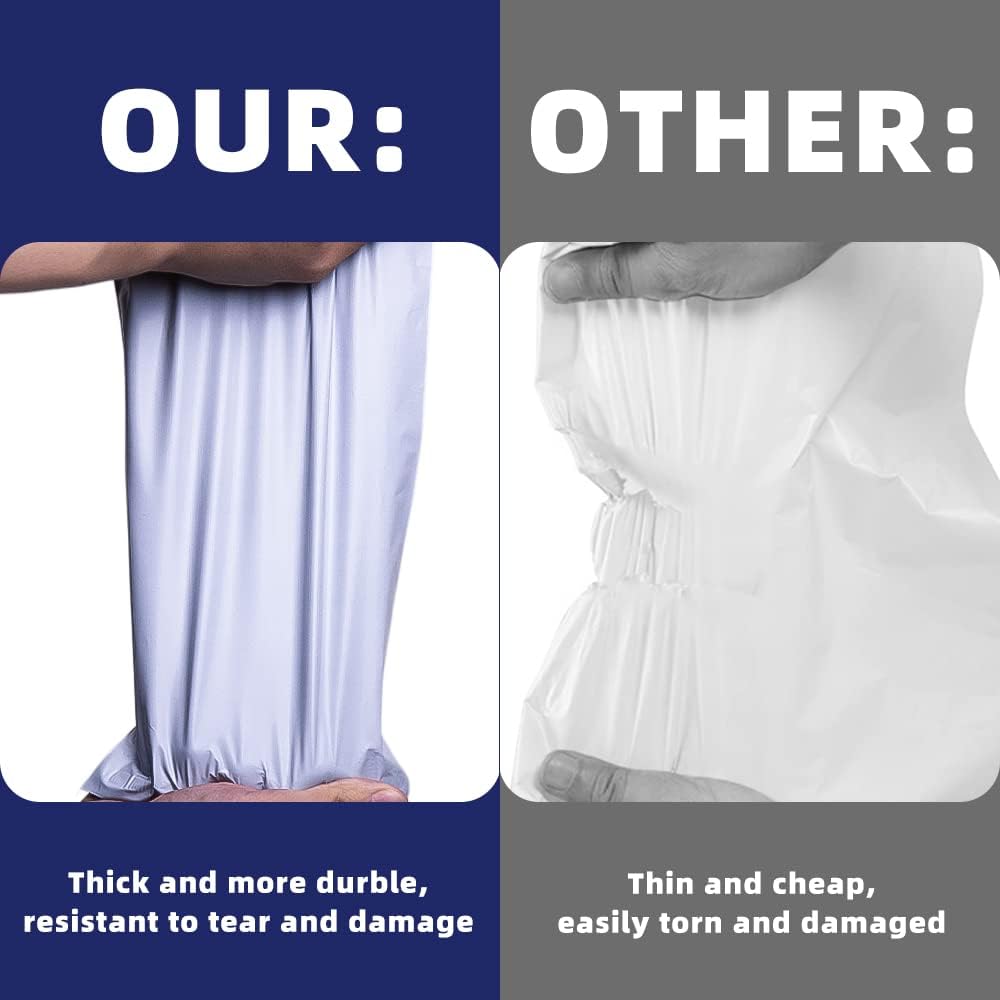 POLYSELLS 1000 pcs 9x12 Inch White Poly Mailers Shipping Envelopes, Strong Adhesive Sealing, Waterproof, and Tear-resistant Postal Mailing Bags for Clothing, Books, and Accessories