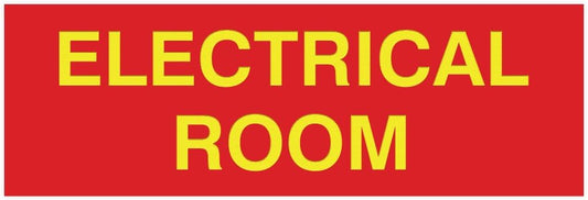 All Quality Basic Electrical Room Door/Wall Sign | Durable Construction | Building Safety - Red/Yellow - Medium (1 Pack)
