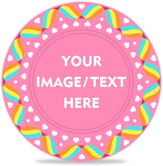 100 PCS 37mm Plastic Poker Chips, Personalize Your Chips with Logo and Text, for Bingo Game, Chess Room, Casino Theme Party