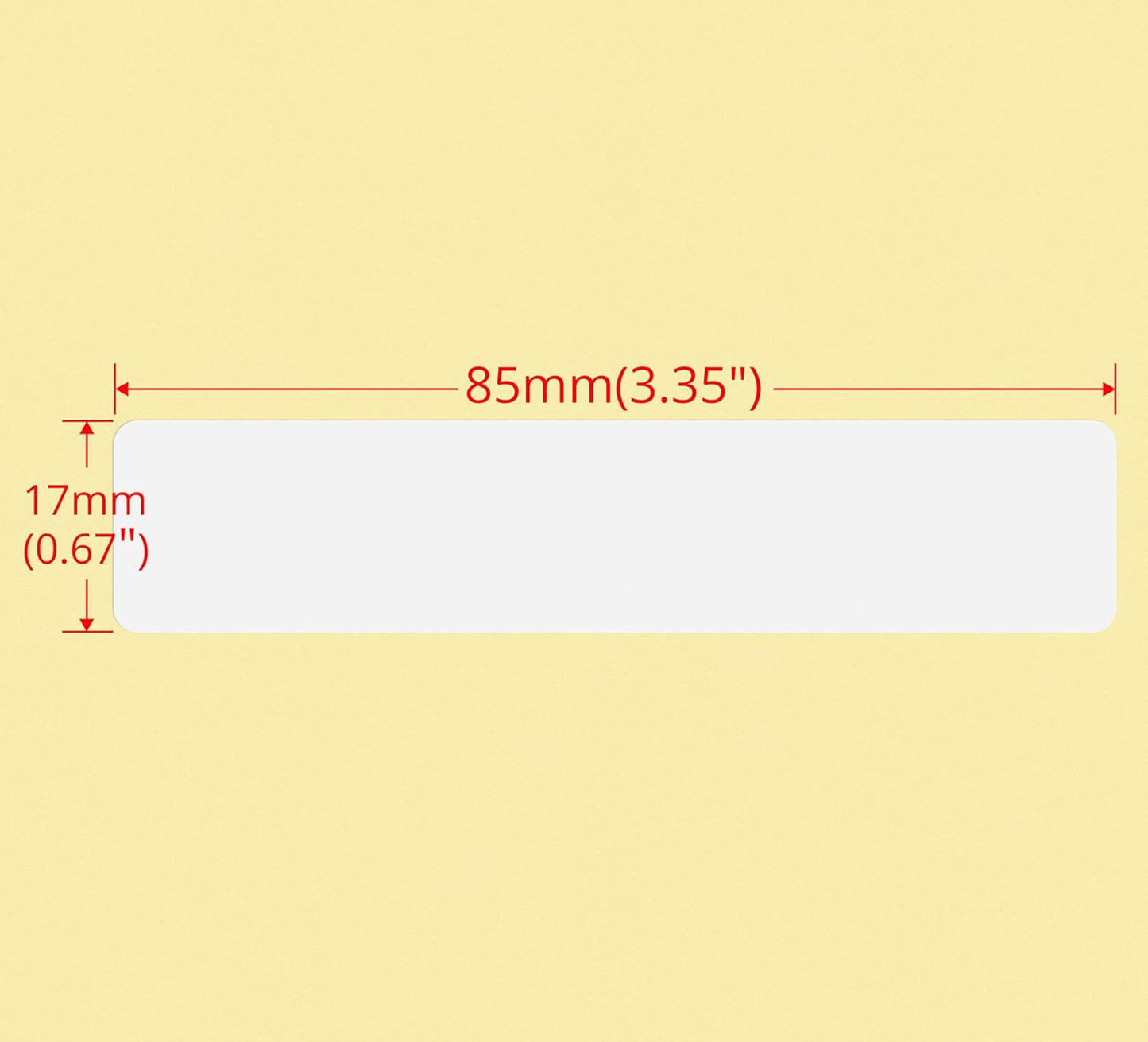 Self-Adhesive Writable Blank Paper Label Stickers - 17x85mm