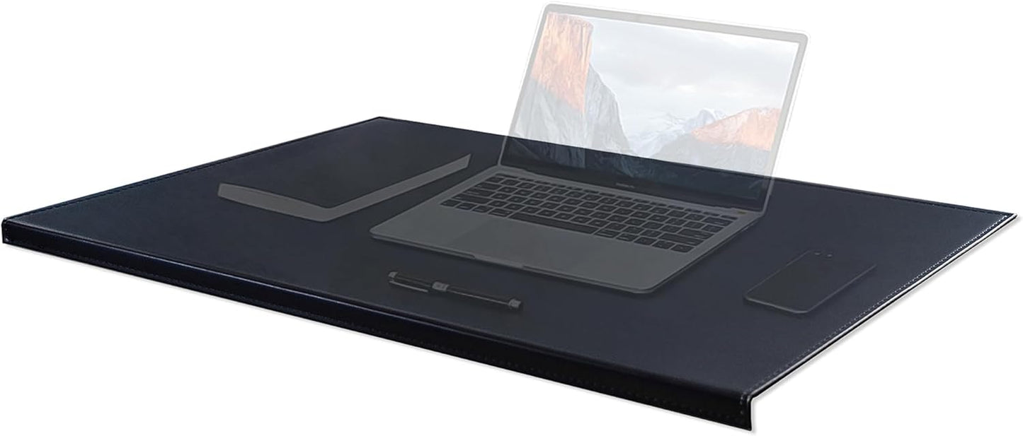 AKOZLIN 27.55”x 18.9" Soft PU Leather Surface Office Desk Mouse Mat Anti-Push Pad with Full Grip Fixation Lip Table Blotter Edge-Locked Protector