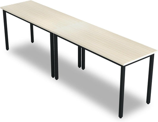 Bonzy Home Conference Tables 9ft Office Computer Desk for Meeting Room Study Writing Printer Podcast Table for 4-8 People Rustic Natural 2PCS 110.2"x23.6"x29.5"