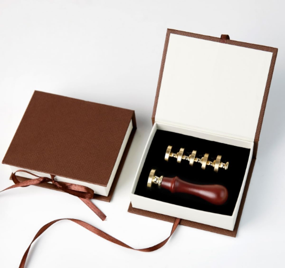 Celtic Knot Seal Wax Stamp with 6 Patterns Removable Brass Head + 1 Wood Handle, Represent Eternal Faith, Friendship, Love and Loyalty