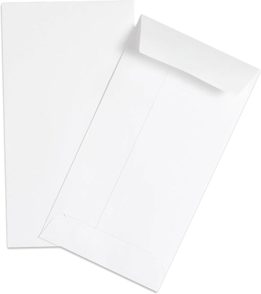 Guardian #7 Paper Coin Envelopes - Made in America with Gummed Flaps, Pack of 500 Blank Cash Envelopes for Coins, Receipts, Seeds, Small Parts Storage, and More, 3 ½ x 6 ½ Inches, White
