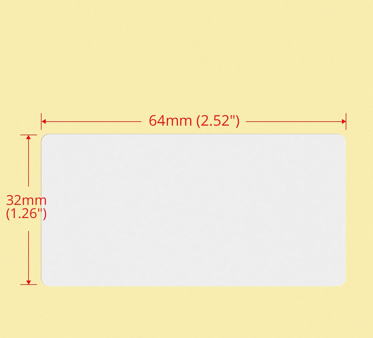 dealzEpic - Self-Adhesive Writable Blank Paper Label Stickers - 32x64mm