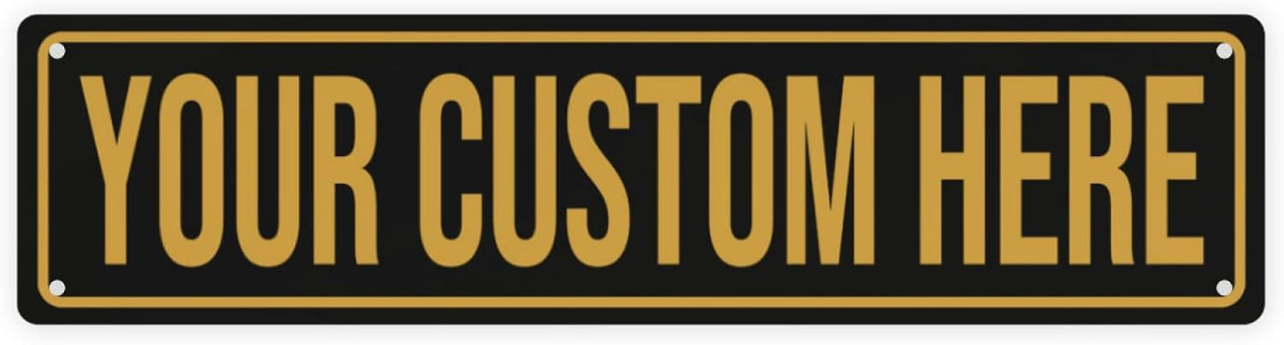 Custom Street Signs - Custom Metal Sign - Personalized Road Sign - 4"x16" - Minimalist Style - For Home, Office, Business & More