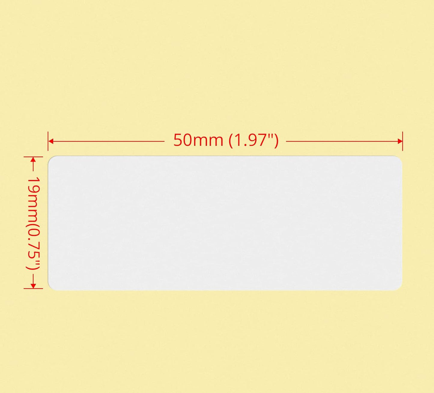 dealzEpic - Self-Adhesive Writable Blank Paper Label Stickers - 19x50mm