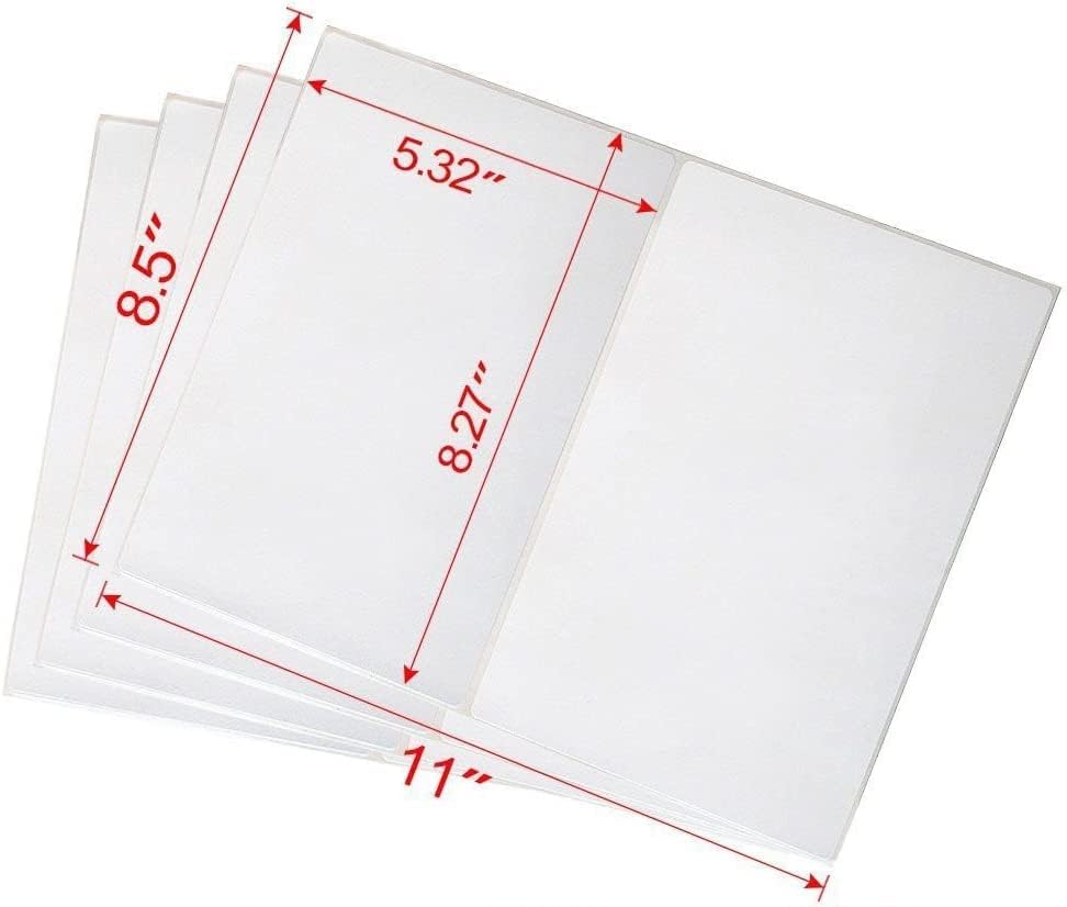 Shipping Label with Rounded Corner, 8.5 x 5.5 Inches Half Sheet Self Adhesive Shipping Address Labels for Laser and Inkjet Printer, 40000
