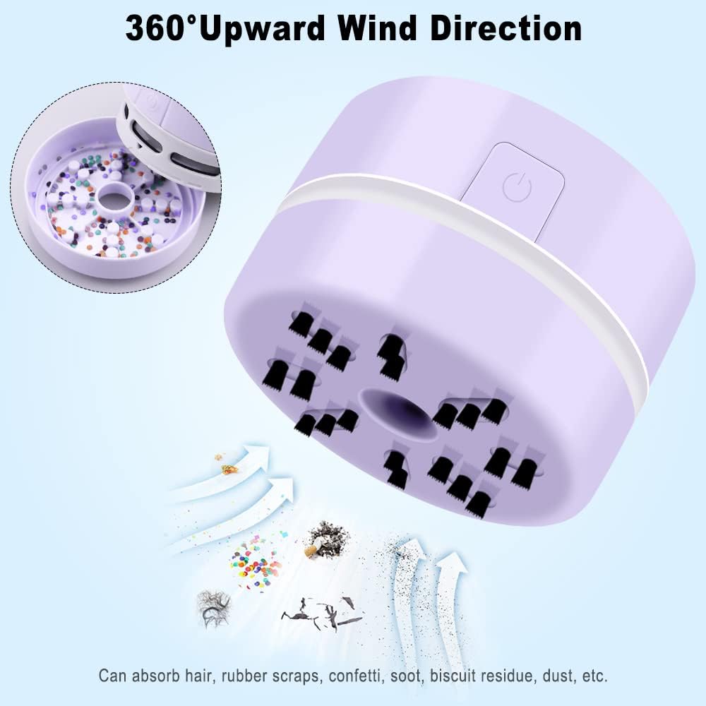 Diamond Tools, Diamond Accessories for Diamonds, Desk Vacuum Cleaner Mini, Hand-Held Vacuum Cleaner for Painting Lover (Purple)