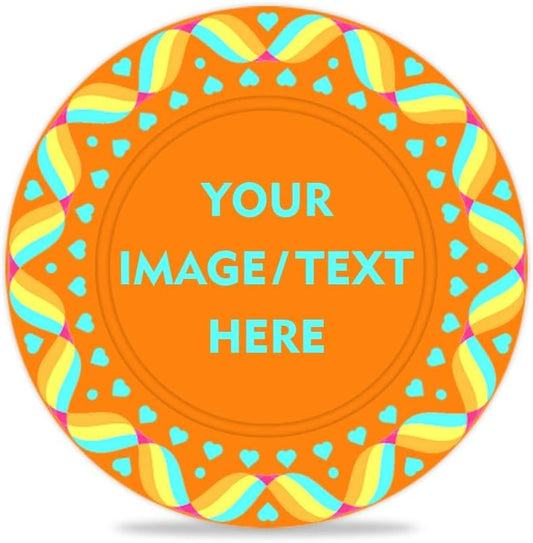 100 PCS 37mm Plastic Poker Chips, Personalize Your Chips with Logo and Text, for Bingo Game, Chess Room, Casino Theme Party