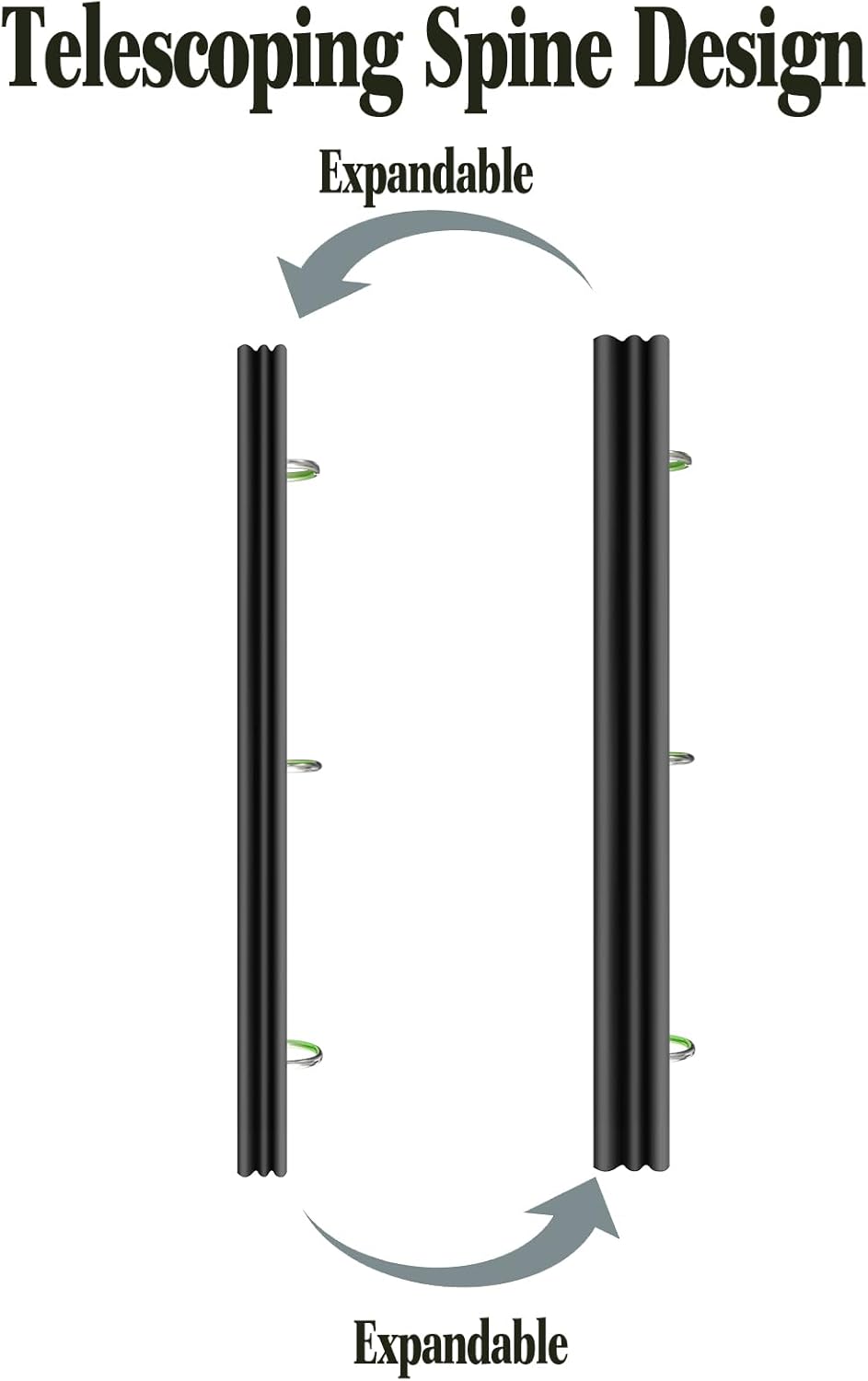 INFUN 1 INCH Telescoping 3 Ring Binder - 4PCS, Portable Plastic Binder with Telescoping Spine ，3 Ring Binders with Foldable Front Cover Holds 8.5" x 11" Paper for School,Office and Homes