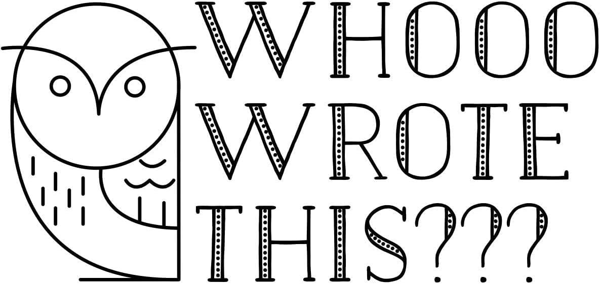 Custom Self-Inking Teacher Stamps | 49 Designs | Fun Phrases | Grading Made Easy | Classroom and Library Book Stamps (Whooo Wrote This?, Xtra Wide)