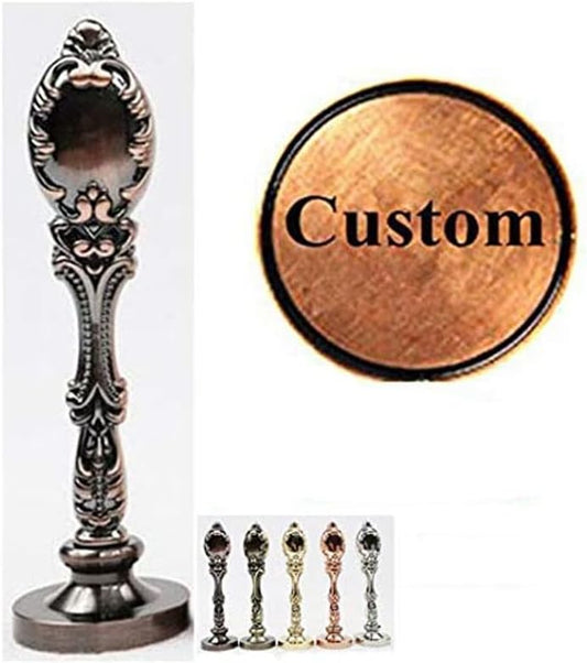 Vintage Custom Sealing Wax Seal Stamp Kit Picture Your Design Logo Picture Red Metal Handle Wedding Invitation Embellishment Christmas Gift Wrap Package Customize Personalized Wax Seal Stamp Set