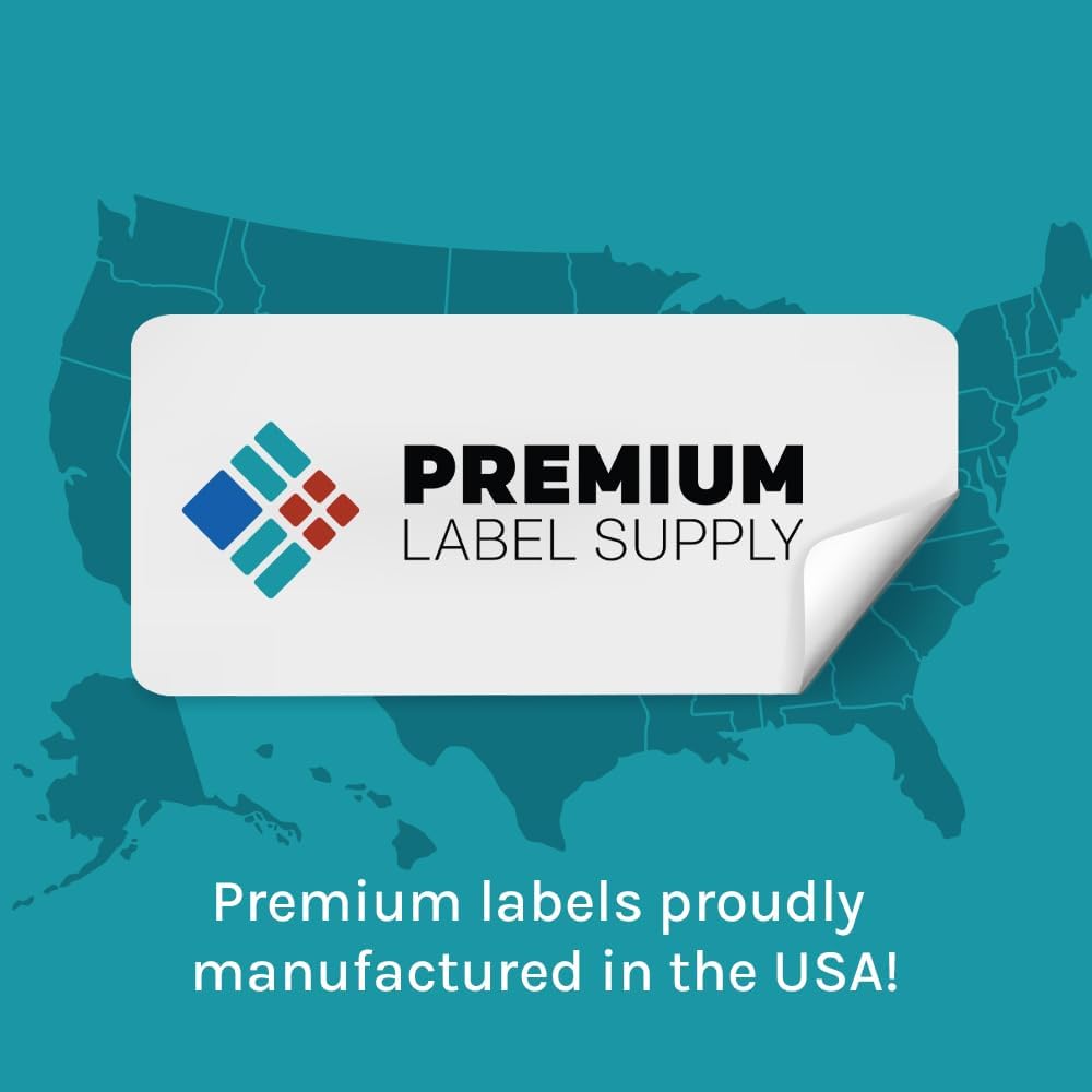 Premium Label Supply Glossy White Sticker Labels – 2" x 4" – (10 per Sheet) (Glossy White for Laser Only, 250 Labels)