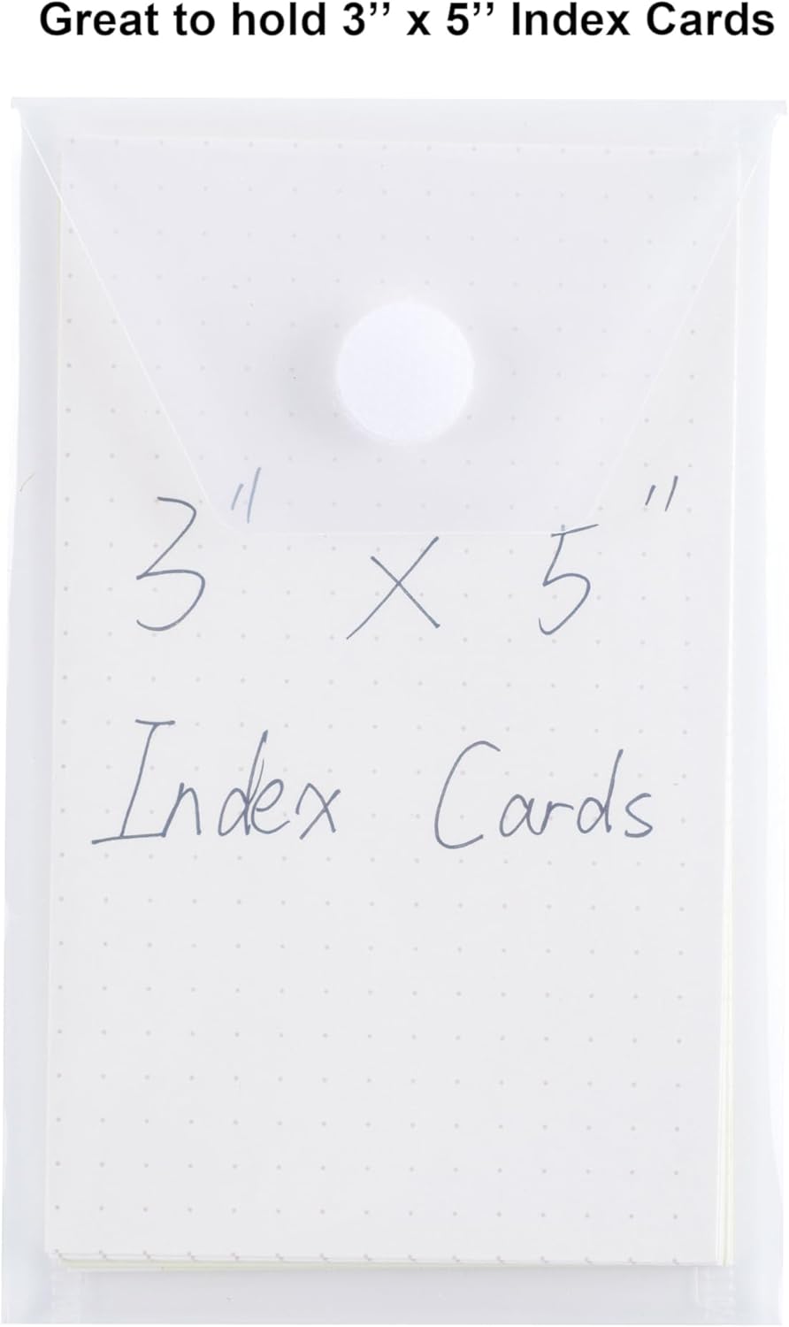 3’’ x 5’’ Vertical Plastic Envelopes Hook Loop Closure Coupon Receipt Sticker Holder 20 Pack