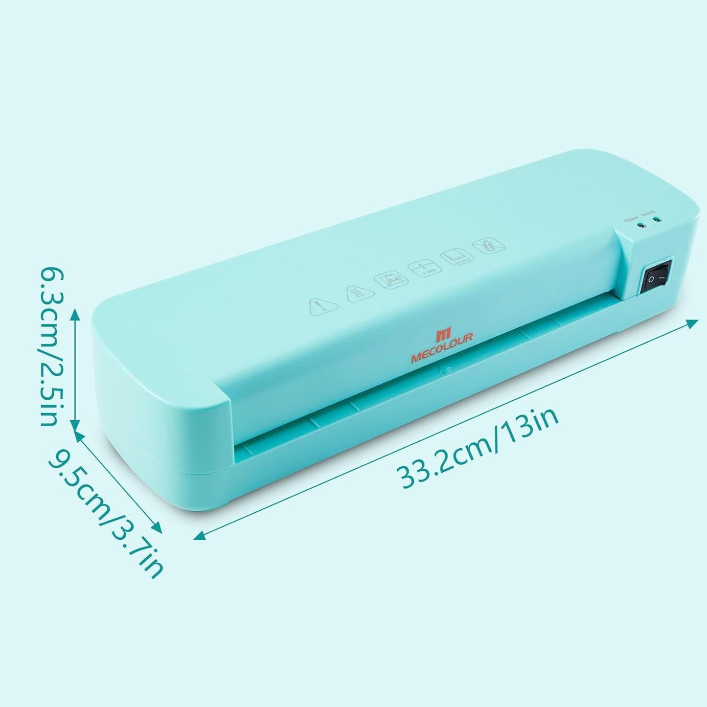MECOLOUR Thermal Laminator Machine, A4 Laminating Machine Fast 3-Min Warm-Up, Ideal for Teachers, Small Offices, Business or Home, 110V