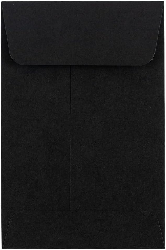 LUXPaper #4 Coin Envelopes | 3'' x 4 1/2" | Midnight Black | 80lb. Text | 50 Qty