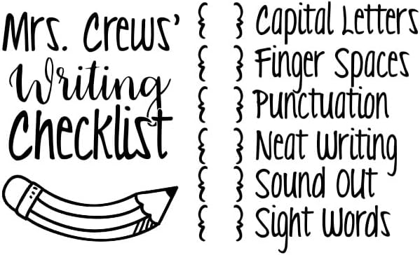 Self-Inking Book Stamps | 49 Fun Phrases | Grading Made Easy | Classroom & Library Stamps (Writing Checklist, Xtra Wide)