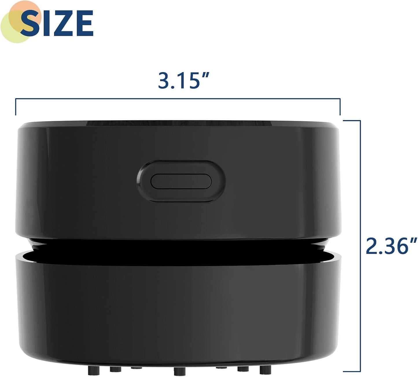 Desktop Vacuum Cleaner, Mini Table Dust Crumb Sweeper USB Charging for Cleaning Eraser Crumbs, Dust, Crumbs, Computer Keyboard and Car (Black)