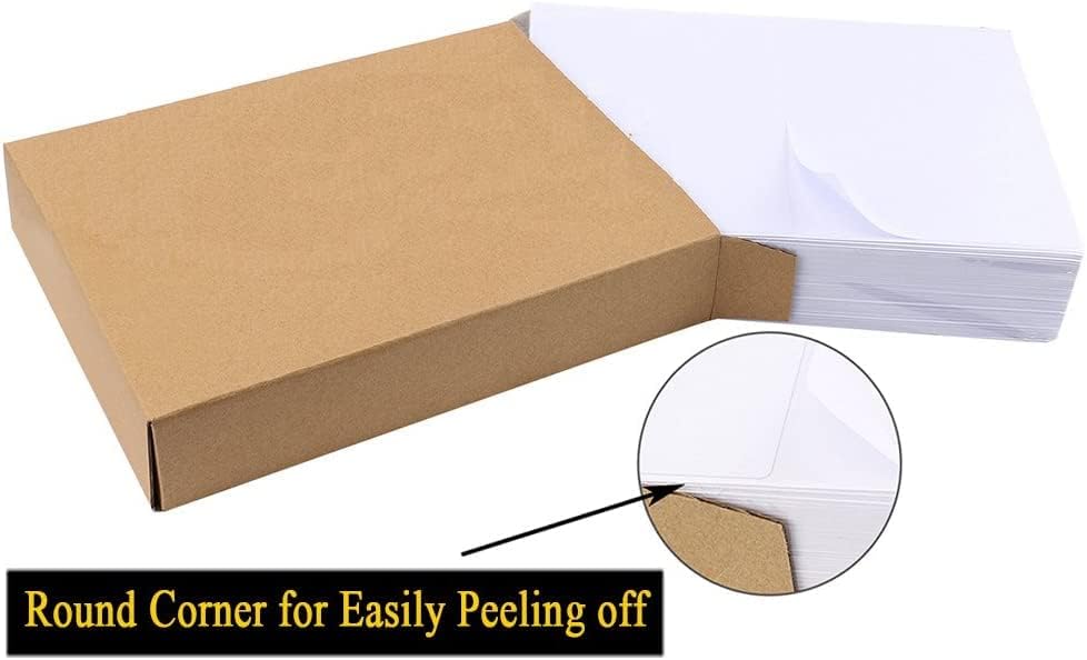 Shipping Label with Rounded Corner, 8.5 x 5.5 Inches Half Sheet Self Adhesive Shipping Address Labels for Laser and Inkjet Printer, 40000