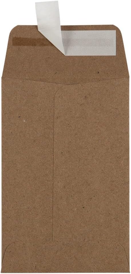LUXPaper #4 Coin Envelopes | 3'' x 4 1/2'' | Grocery Bag Brown | 70lb. Text | 250 Qty