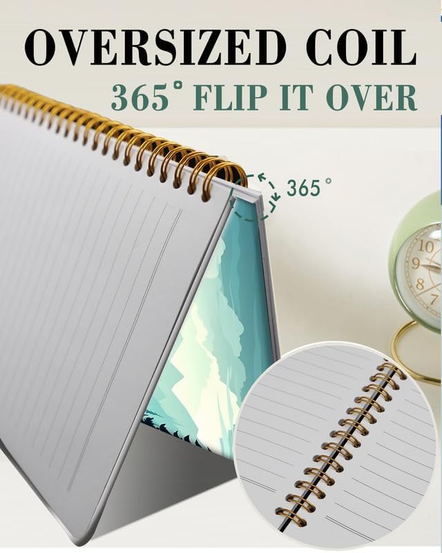 Spiral Journal Notebook,A5 Hardcover Lined Journals for Women Girl 6 x 8.3 in,120 Pages Thick Paper,Cute College Ruled Writing Notebook for Gifts Office Work School(Beautiful Landscape Mountain)