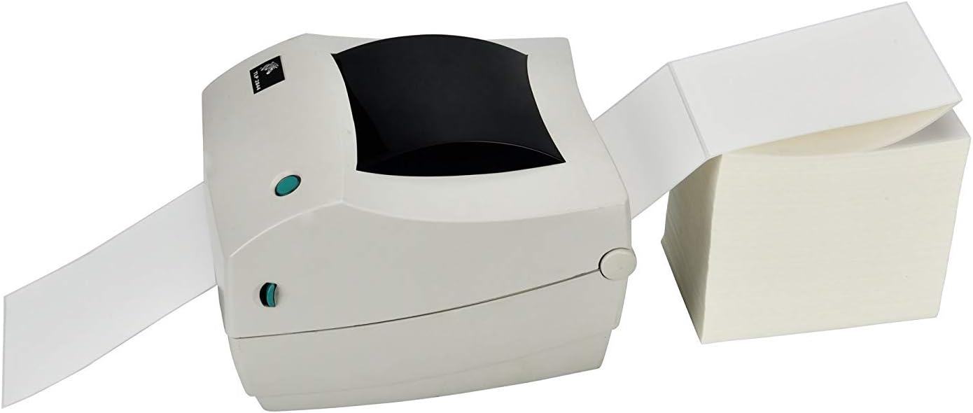 MFLABEL Fanfold 4" x 6" Direct Thermal Labels White Perforated Shipping Labels (2 Stacks)