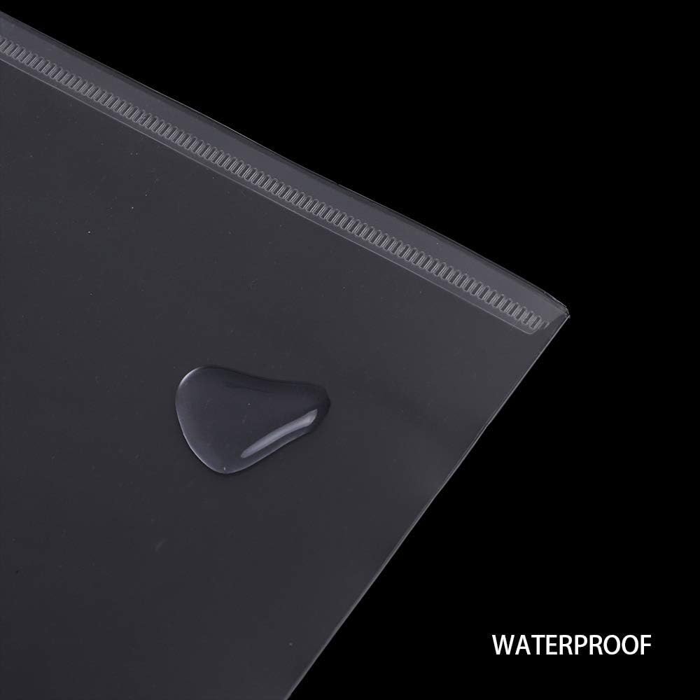 Plastic Envelopes with Button Snap Closure, 20pcs Clear Poly Folders for Documents, Letter Size, A4 Size, for School and Office Supplies