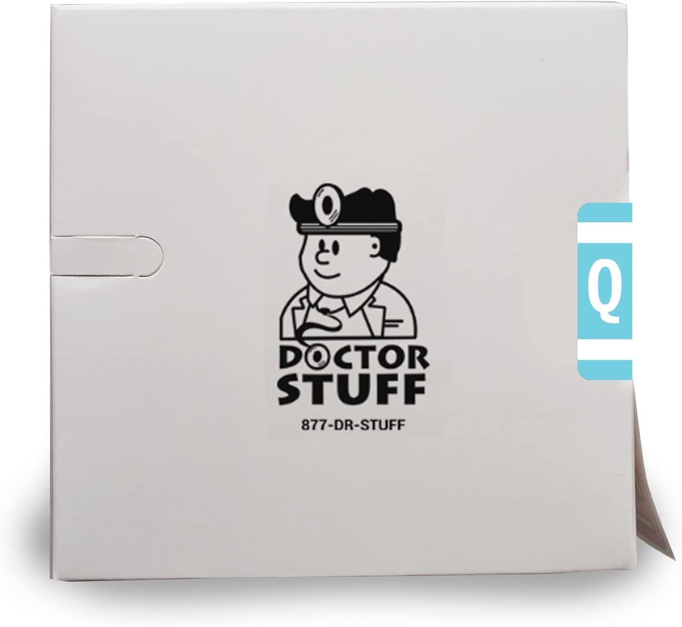 Doctor Stuff - File Folder Labels, Alphabet Letter Q, Compatible with Smead Alpha Z Acc/ACCS - SMSM Series Alpha Stickers Light Blue, 1-5/8" x 1”, 250/Roll