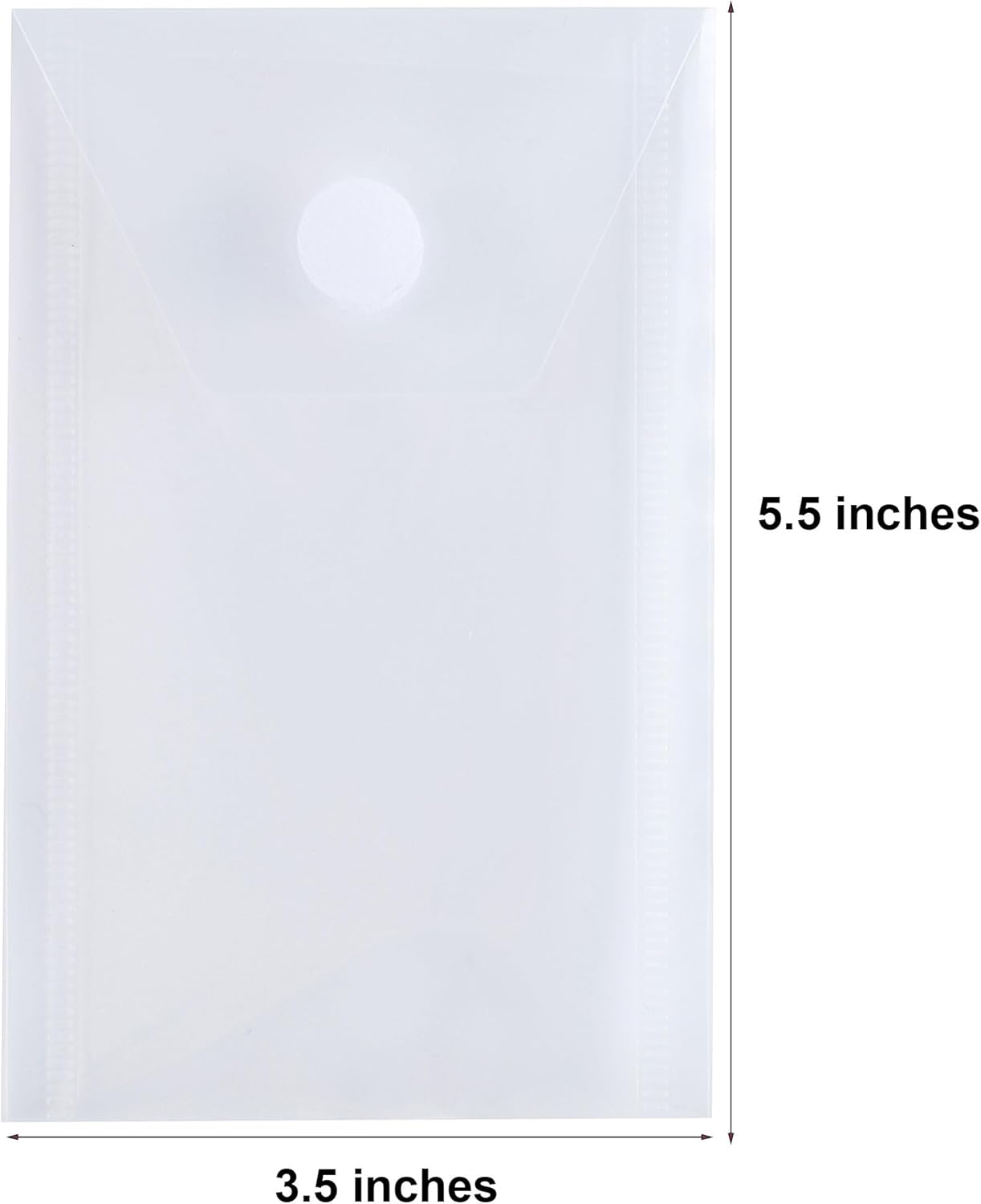3’’ x 5’’ Vertical Plastic Envelopes Hook Loop Closure Coupon Receipt Sticker Holder 10 Pack