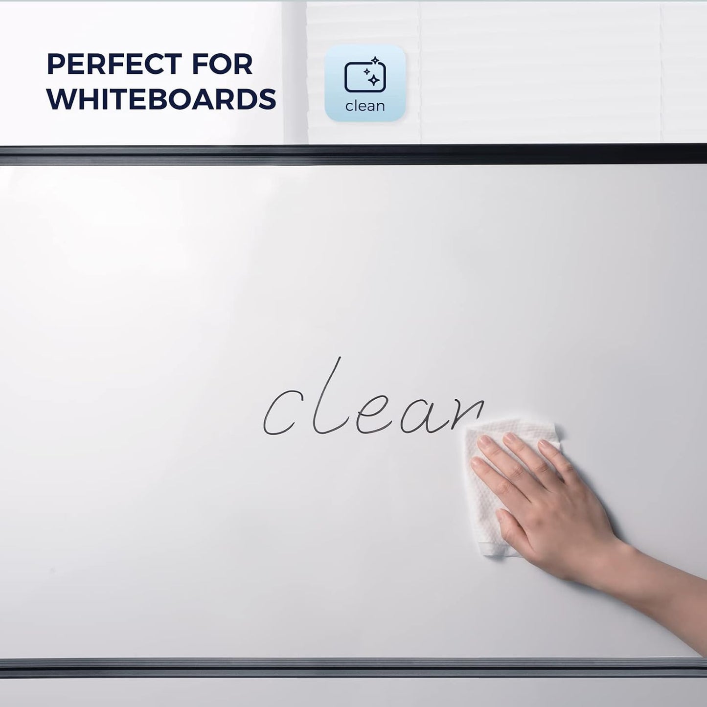 loukin Dry Erase Wipes, Whiteboard Cleaning Wipes, Non-Toxic Cleaning Wipes for Whiteboard, 3 Pack, 50 Wipes Per Pack