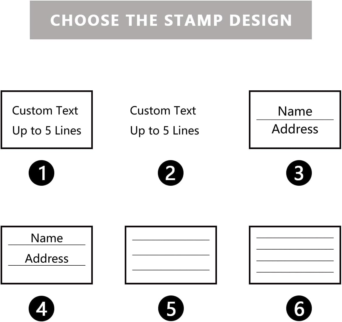 Custom Stamp Personalized Image Logo Stamp Customized Text Rectangle Stamps Business Self-Inking Stamper Customized School Organization Institution Logo Bulk Seal Multiple Frames Options