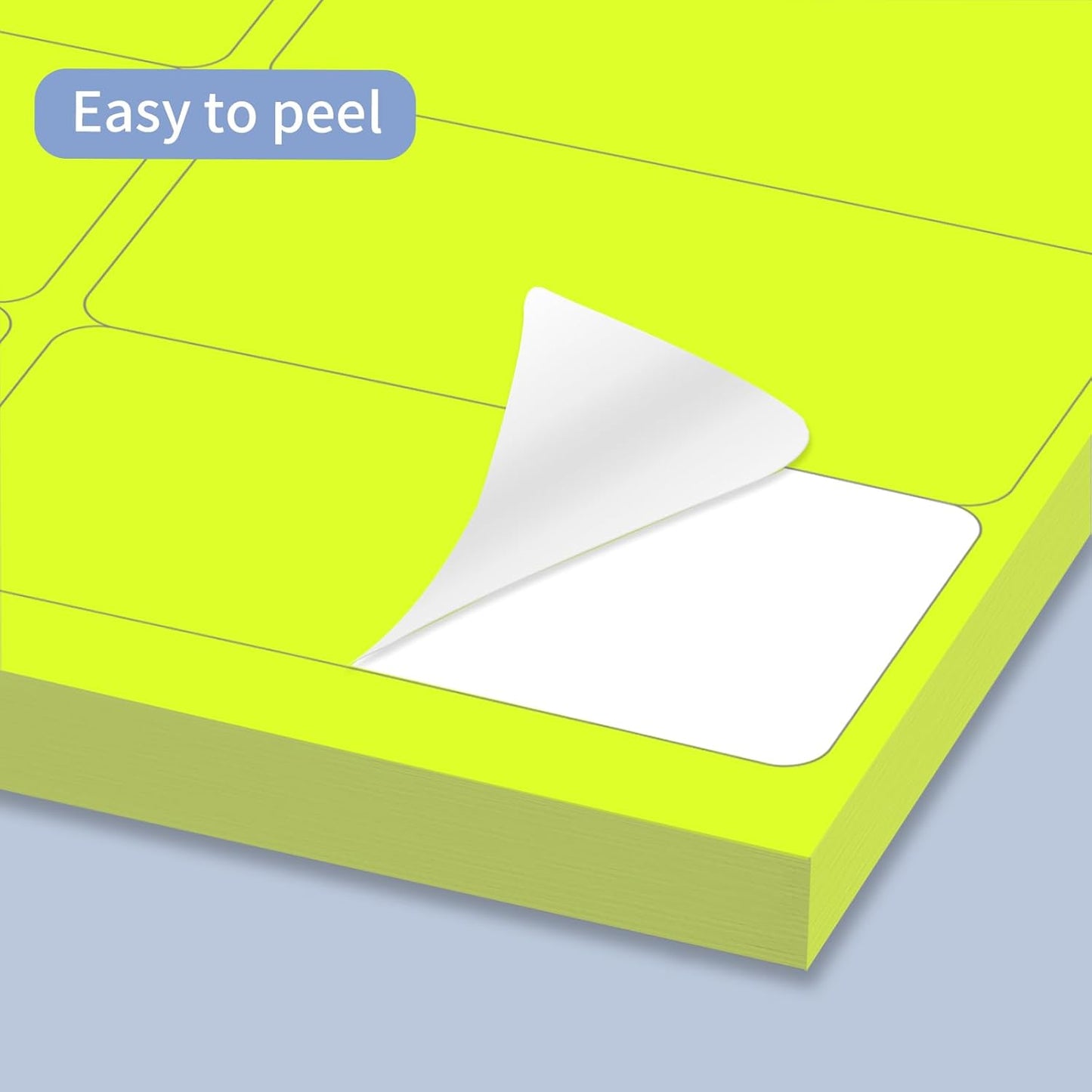 Shipping Labels Stickers, 2"×4" Printable Mailing Label for Laser/Inkjet Printing- Matte, Permanent Adhesive Labels Stickers (Fluorescent Yellow)