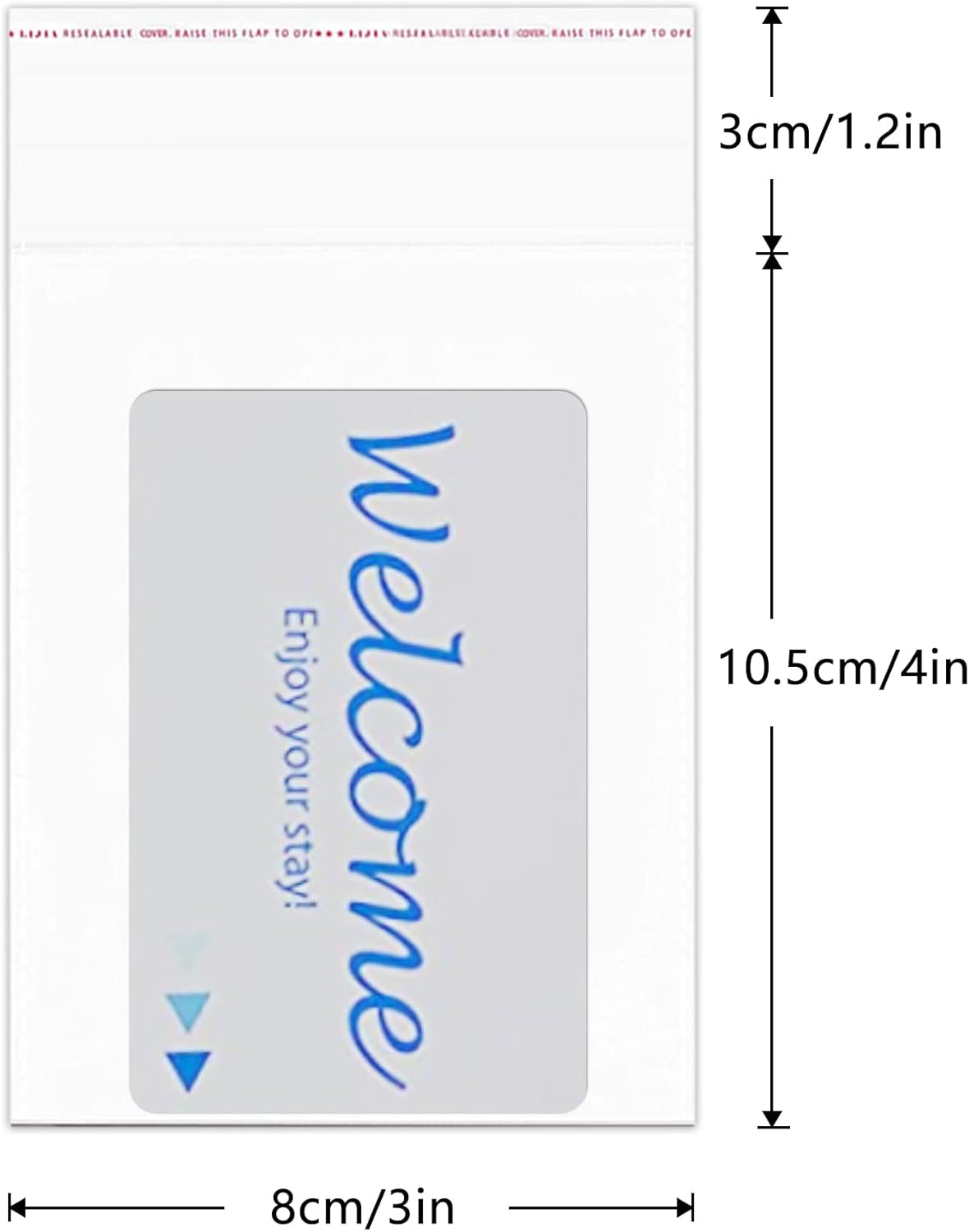 Cellophane Bags Sealable 500 Pieces Transparent Bags Self-Adhesive 8 x 10 cm Plastic Bags Cellophane Bags Cellophane Bags for Sweets Cookies Gift Packaging (9 Sizes Available)