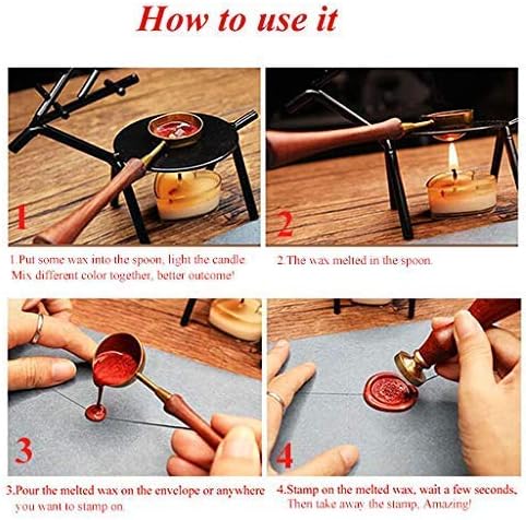 Vintage Custom Wedding Sealing Wax Seal Stamp Kit 2 Letter Heart Love Monogram Rosewood Handle Invitation Embellishment Christmas Gift Package Customize Personalized Words Wax Seal Stamp Set